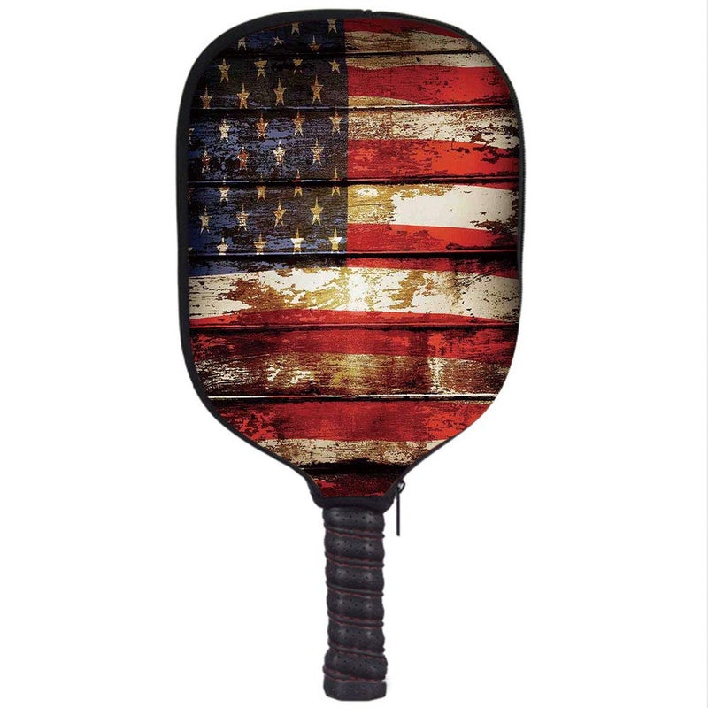 iPrint Pickleballs Paddles Rackets Cover Case,American Flag Decor, Multi, Fit for Most Rackets - Protect Your Paddles - Image 3